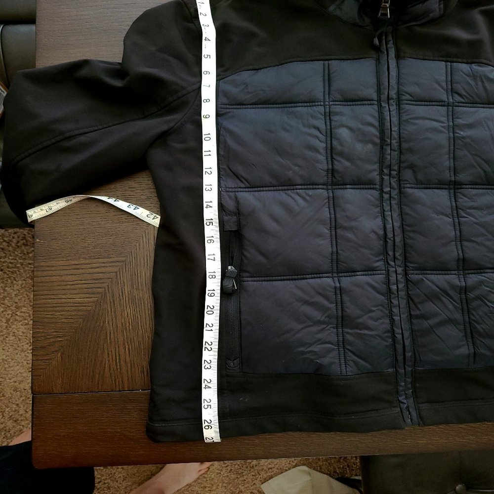 Guess Mixed Fabric Puff Jacket (Lg) Black